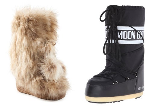 Fur boot and snow boot.